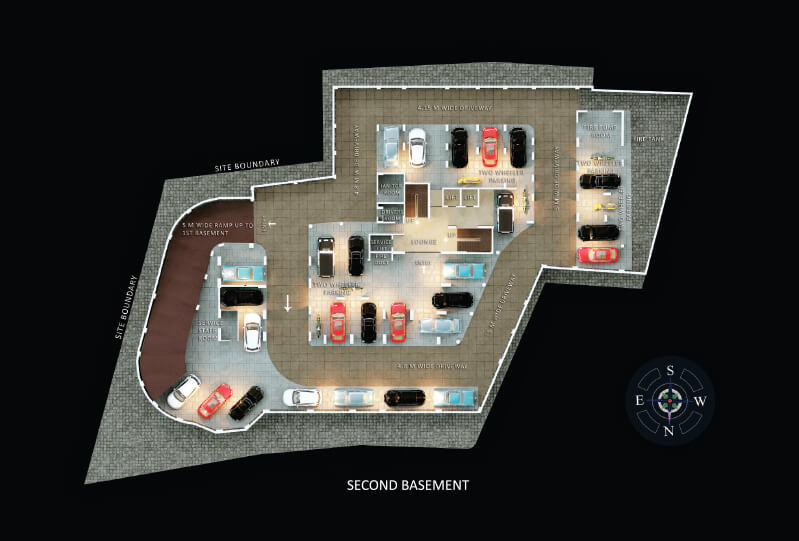 Urbanscape Dynasty - Second Basement Car Parking