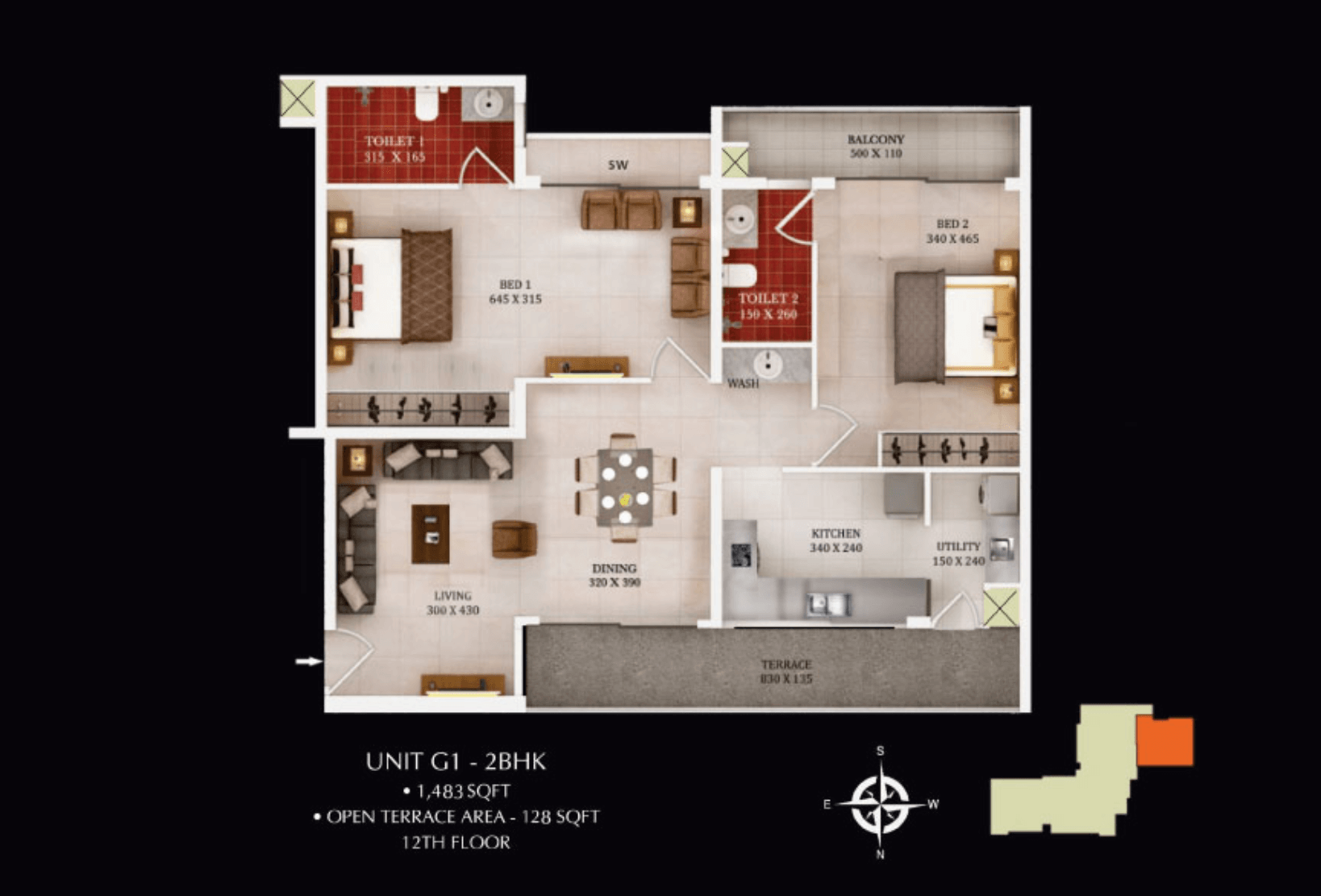 Urbanscape Dynasty - G1 2BHK